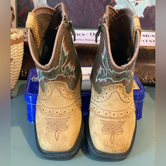 Ariat Lil’ Stompers Durango Brown Leather Cowboy Boots Toddler Sz 6 - Picture 5 of 6